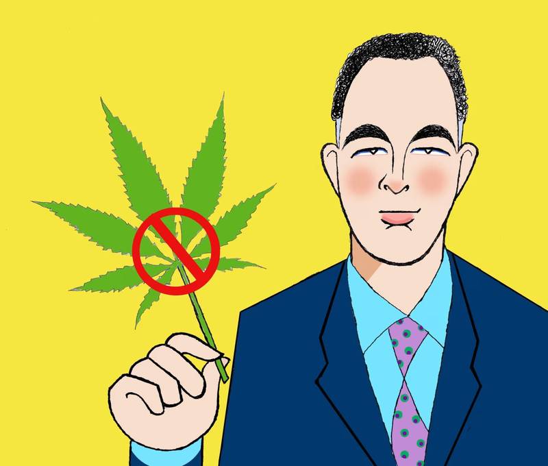 Kevin Sabet, illustration by Ken Fallin for The Wall Street Journal